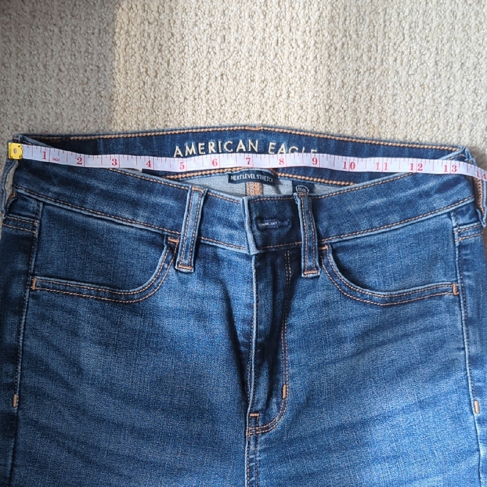 American Eagle Outfitters Dark Blue Skinny Jeans - Picture 7 of 9
